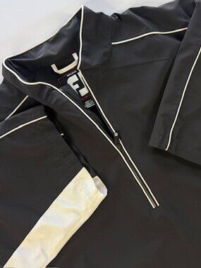 FootJoy DryJoys Tour Collection Jacket Men's XL Black Half- Zip Golf Pullover
